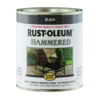 RUST-OLEUM STOPS RUST 7215502 Hammered Metal Finish Black 1 qt Can