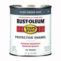 RUST-OLEUM STOPS RUST 7786502 Protective Enamel Gloss Smoke Gray 1 qt Can
