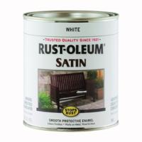 RUST-OLEUM STOPS RUST 7791502 Satin Enamel Satin White 1 qt Can