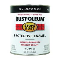 RUST-OLEUM STOPS RUST 7798-502 Protective Enamel Semi-Gloss Black 1 qt