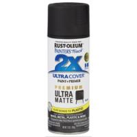 RUST-OLEUM PAINTERS Touch 2X ULTRA COVER 331182 Spray Paint Matte Black