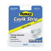 Homax 34040 Caulking Strip White 120 deg F 1-5/8 in W X 11 ft L
