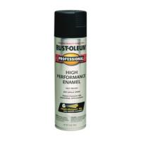 RUST-OLEUM 7578838 High Performance Enamel Spray Paint Flat Black 15 oz