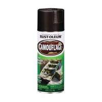 RUST-OLEUM 1916830 Camouflage Spray Paint Ultra Flat Black 12 oz Aerosol