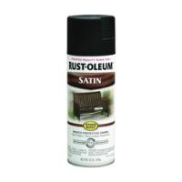 RUST-OLEUM STOPS RUST 7777830 Enamel Paint Low Satin Black 12 oz Aerosol