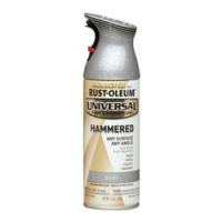 RUST-OLEUM UNIVERSAL 245219 Spray Paint Hammered Silver 12 oz Aerosol