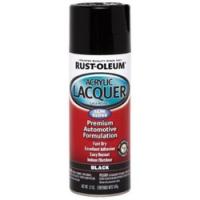 RUST-OLEUM AUTOMOTIVE 253365 Acrylic Lacquer Gloss Black 12 oz Aerosol
