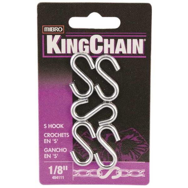 5pk 1/8 in Zinc S Hook