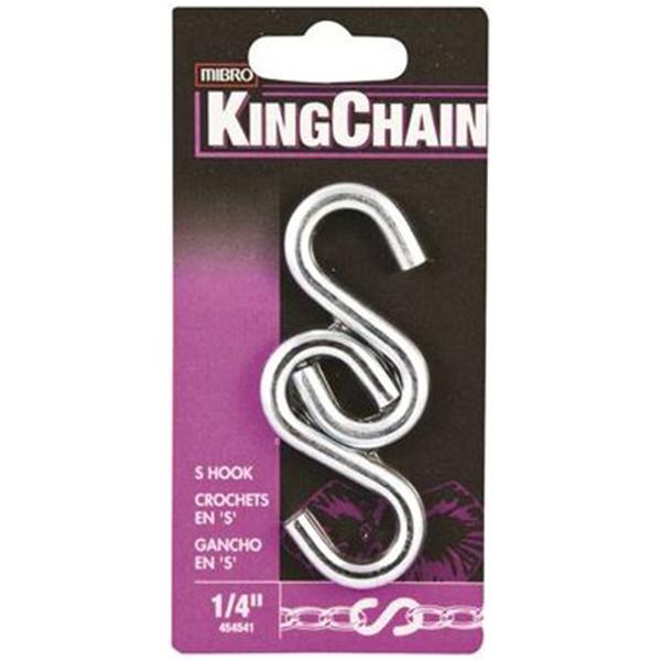 2pk 1/4 in Zinc S Hook