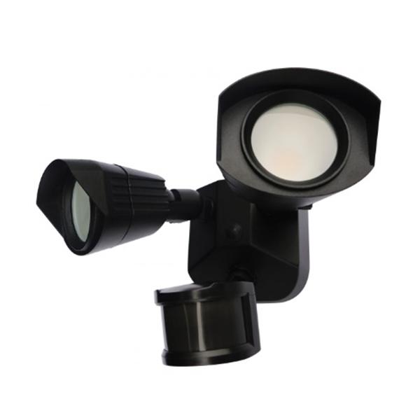 Satco LED 4000K Dual Head Security Light Motion Activated-Black