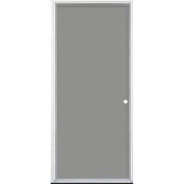 36 in Left Hand Flush Metal Door