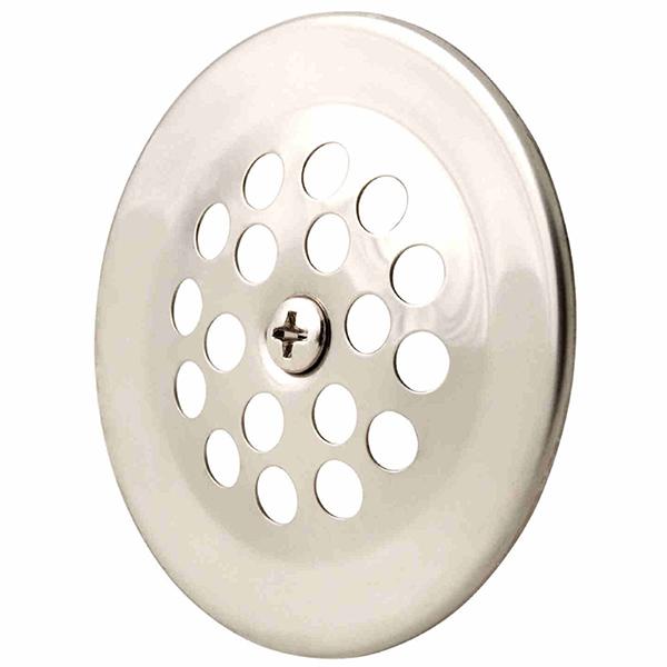 Stainless steel drain cover.