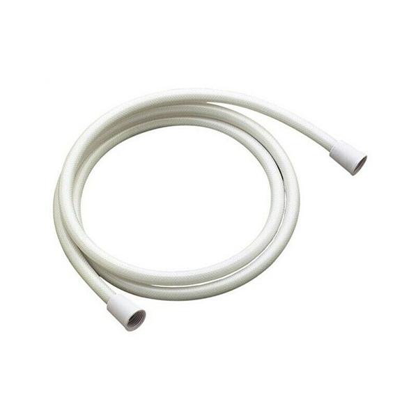 Handheld shower replacement hose white.