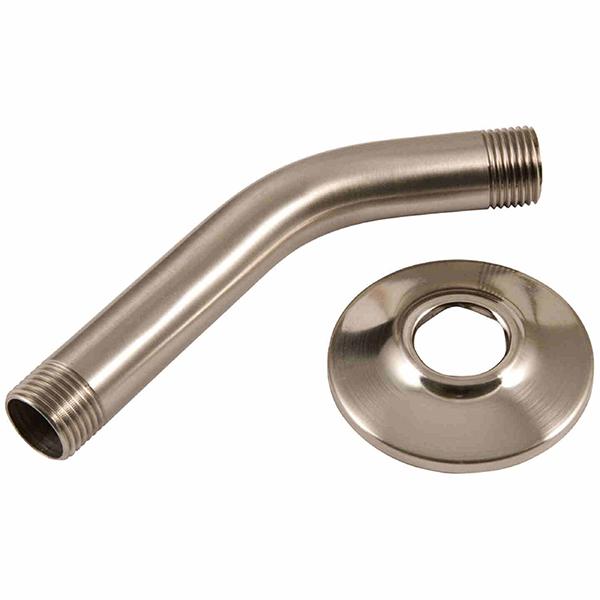 Shower arm with flange brushed nickel finish.