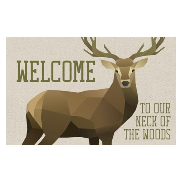 Welcome to Our Neck of the Woods Mat 20 in x 30.5 in