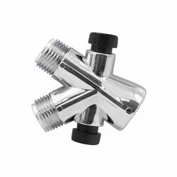 Two way diverter valve chrome finish.