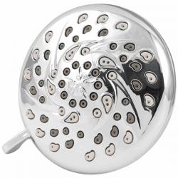 5 Spray fixed showerhead chrome finish.