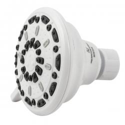 Serene 3-spray fixed showerhead white.