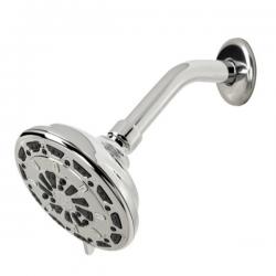 Serene 5 in 3-spray fixed shower head chrome finish.