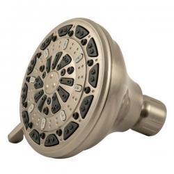 Serene 6-spray fixed showerhead brushed nickel finish.