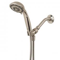 Serene 6-spray handheld shower brushed nickel finish.