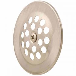 Drain cover brushed nickel finish.