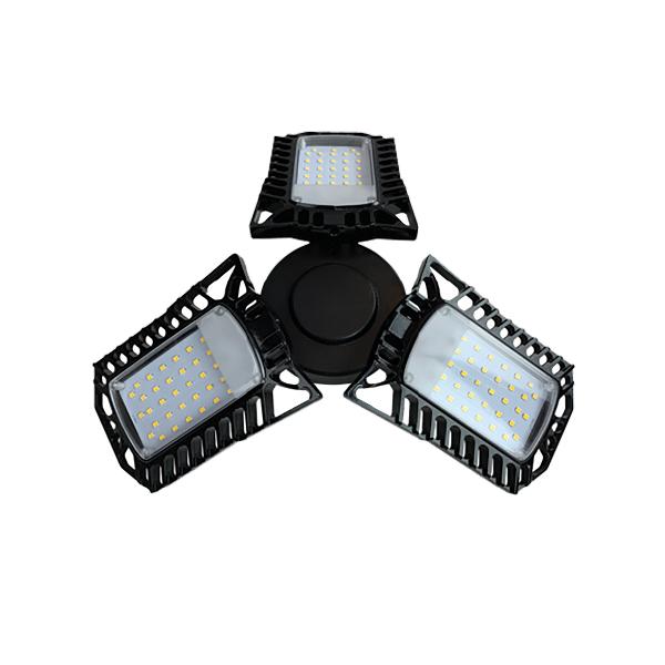 Trifold LED Garage Light-Black