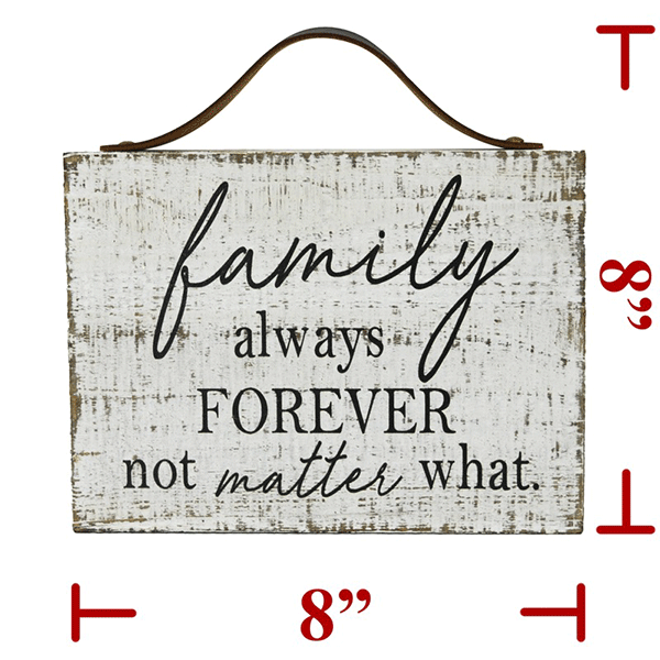 8ft x 8ft  Family Always Forever  Wood Block w/ Handle