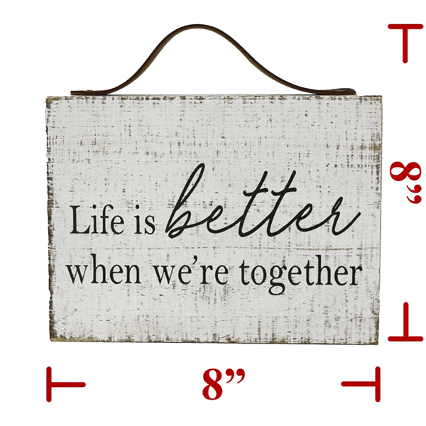 8ft x 8ft  Better Together  Wood Block w/ Handle
