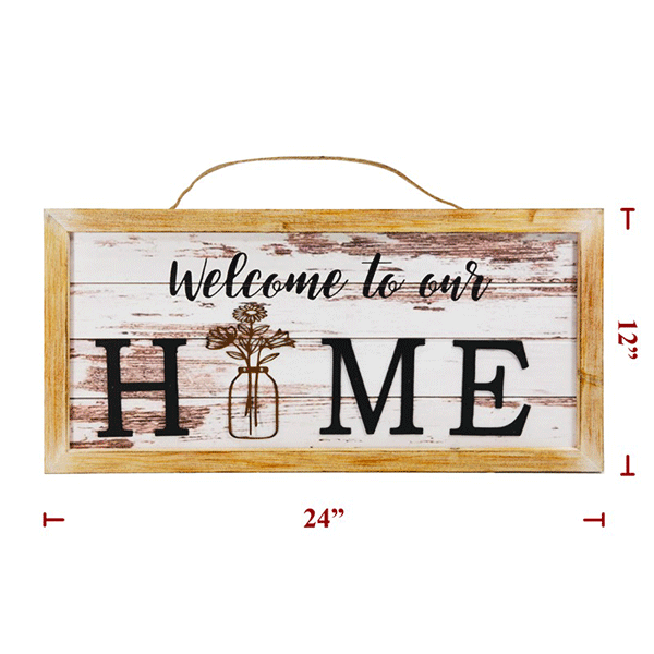 24ft x 12ft Welcome Home Wood Sign