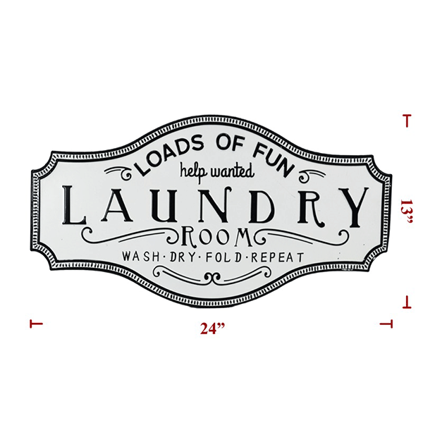 24ft Metal  Loads of Fun  Laundry Room Sign