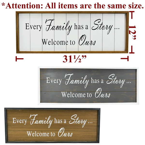32in  x 12ft  Every Family Has a Story  Wall Decor - Assorted Colors