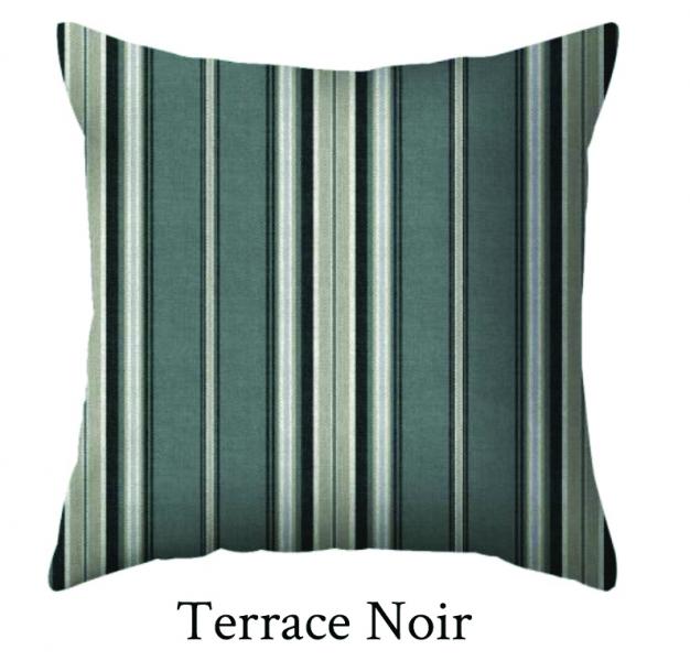 16 in x 16 in Pillow-Terrace Noir