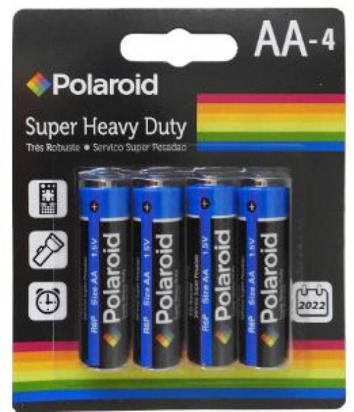4pk AA Super Heavy Duty Polaroid Batteries