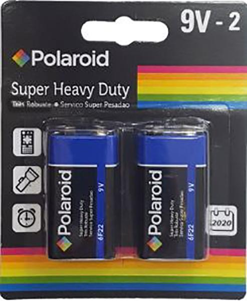 2pk 9V Super Heavy Duty Polaroid Batteries
