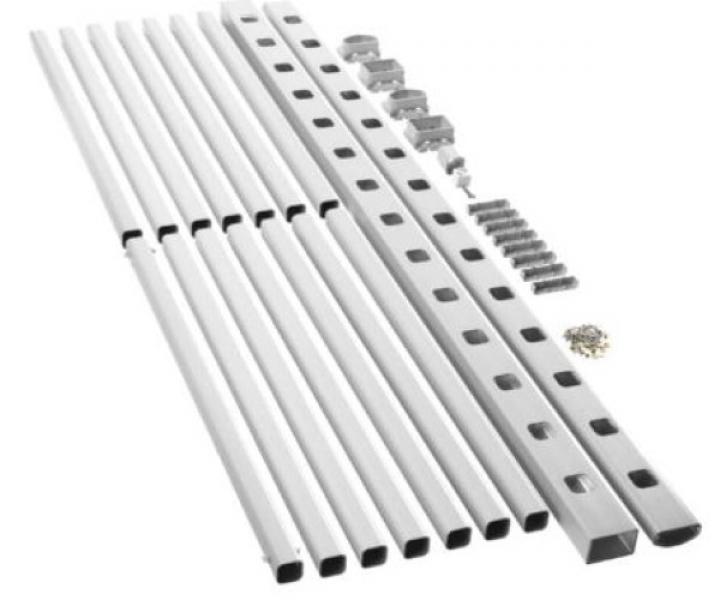 8 ft Classic Straight White Vinyl Railing Kit