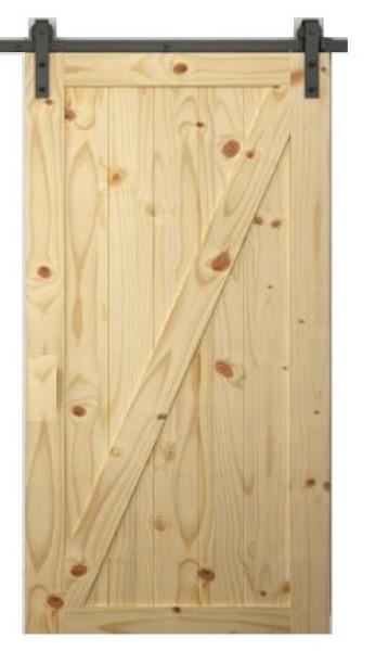 Rustic Pine Barn Door Z Style