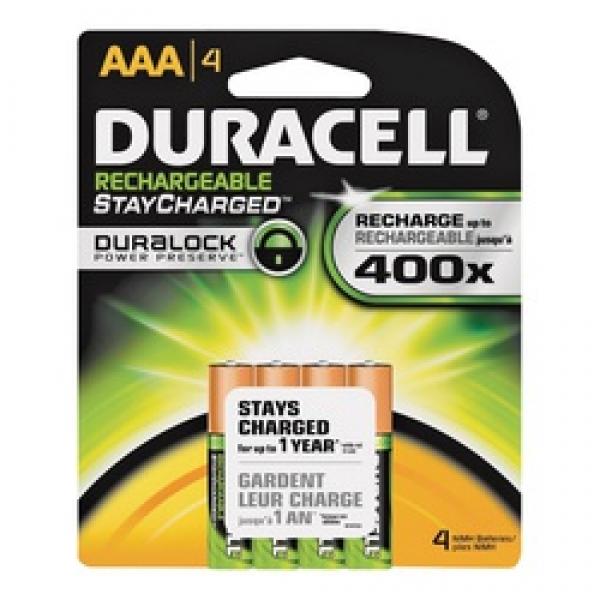 DURACELL 66160 Rechargeable Battery, 1.2 V Battery, 700 mAh, AAA Battery,