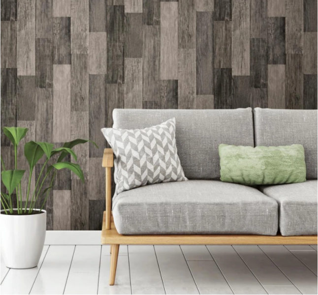 WEATHERED WOOD PEEL AND STICK WALLPAPER