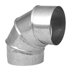 Imperial GV0299-C Stove Pipe Elbow, 7 in Connection, 26 Gauge, Galvanized