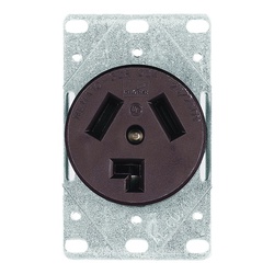 Eaton Cooper Wiring 38B-BOX Power Receptacle, 3-Pole, 125/250 V, 30 A, NEMA