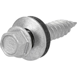 HILLMAN 47701 Sheeter Screw, #10 Thread, 1 in L, Hex Washer Head,