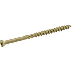 Power Pro 48634 Exterior Trim Screw, #9 Thread, 4 in L, Star Drive, Sharp