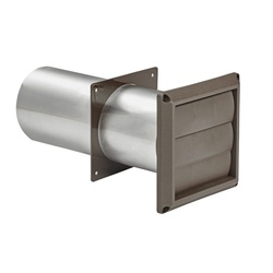 Lambro 267BS Louvered Vent, 4 in Duct, Brown Hood