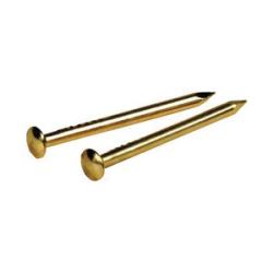 HILLMAN 122626 Escutcheon Pin, #18, 1/2 in L, #18 ga Gauge, Brass, Smooth