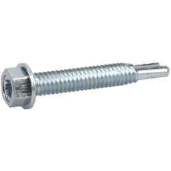 Power Pro 116127 Sheet Metal Screw, #12 Thread, 1-1/2 in L, Hex Washer Head,