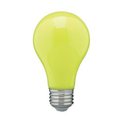 Satco S9645 LED Bulb, General Purpose, A19 Lamp, E26 Lamp Base, Yellow Light
