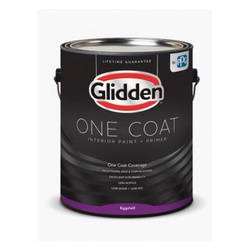 Glidden ONE COAT GLOIN20WB/01 Paint and Primer, Eggshell, Pastel Base/White,
