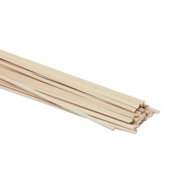 MIDWEST PRODUCTS 4025 Basswood Strip, 24 in L, 3/16 in W, 1/16 in Thick,