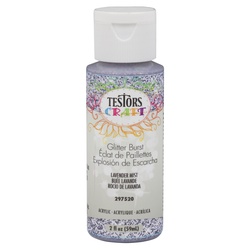 TESTORS 297520 Craft Paint, Glitter, Lavender Mist, 2 oz, Bottle